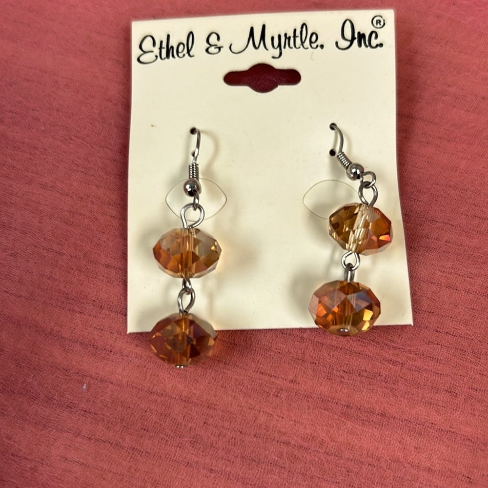 Ethel & Myrtle Inc drop earrings. NEW